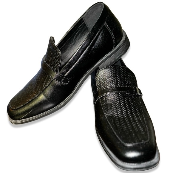 4/$25 BUNDLE SALE PERRY ELLIS PORTFOLIO BLACK SLIP ON LOAFERS DRESS SHOES FORMAL - Picture 3 of 11